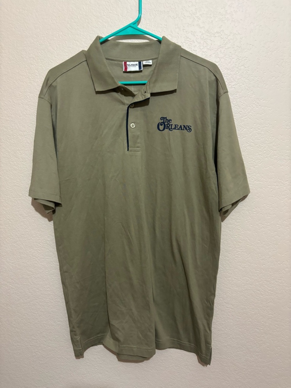 Men's The Orleans Casino Olive Green Polo Shirt size large